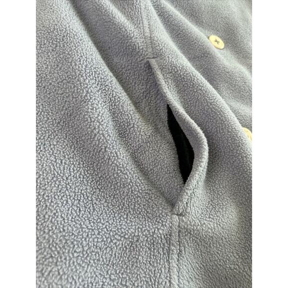 LL BEAN Vintage Women's Button Front Blend Fleece Like Jacket Coat Sz. L Purple - Picture 8 of 9